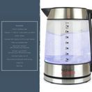 Kitchen Perfected E1401BS 1.7L Illuminated Glass Kettle additional 5