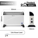 Prem-I-Air EH5710 2kW Convector Heater 3 Heat Settings additional 2