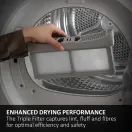 HAIER HD90-D357U1G-UK Freestanding 9kg Heat Pump Tumble Dryer Graphite additional 9