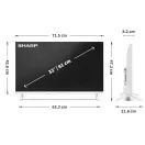 SHARP 1T-C32HE2245KW 32" HD Ready TiVo Smart TV - White additional 7