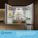 FRIDGEMASTER MQ79395ES 79.4cm 65/35 Total No Frost American Fridge Freezer - Silver additional 12