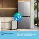 FRIDGEMASTER MQ79395ES 79.4cm 65/35 Total No Frost American Fridge Freezer - Silver additional 13