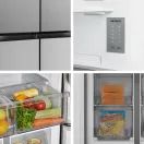 FRIDGEMASTER MQ79395ES 79.4cm 65/35 Total No Frost American Fridge Freezer - Silver additional 16