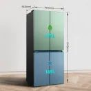 FRIDGEMASTER MQ79395ES 79.4cm 65/35 Total No Frost American Fridge Freezer - Silver additional 3