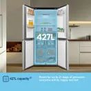 FRIDGEMASTER MQ79395ES 79.4cm 65/35 Total No Frost American Fridge Freezer - Silver additional 4