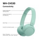 SONY WHCH530G.CE7 Wireless Over ear headphones - Mint Green additional 5