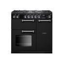 RANGEMASTER COT90DFPCBL/CM1 Cotswold 90 Dual Fuel Charcoal Black with Chrome Trim additional 1