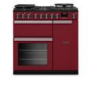 RANGEMASTER PRDL90DFPBOR/CM1 Professional Deluxe 90 Dual Fuel Bordeaux with Chrome Trim additional 1
