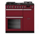 RANGEMASTER PRDL90DFPBOR/CM1 Professional Deluxe 90 Dual Fuel Bordeaux with Chrome Trim additional 2