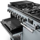 RANGEMASTER PRDL90DFPMSB/CM1 Professional Deluxe 90 Dual Fuel Misty Blue with Chrome Trim additional 4