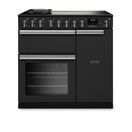 RANGEMASTER PRDL90EIPCBL/CM1 Professional Deluxe 90 Induction Charcoal Black with Chrome Trim additional 1
