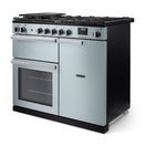 RANGEMASTER PR100DFPMSB/CM1 Professional 100 Dual Fuel Misty Blue with Chrome Trim additional 2