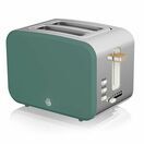 SWAN ST14610GREN 2 Slice Nordic Style Toaster Pine Green additional 1
