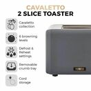 TOWER Cavaletto 850W 2 Slice Toaster Stainless Steel Grey with Rose Gold Controls additional 3