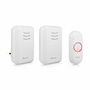 BYRON DBY-22314UK Plug In and Portable Wireless Door Bell Set White additional 1