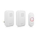 BYRON DBY-22314UK Plug In and Portable Wireless Door Bell Set White additional 1