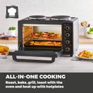 TOWER T14044 32L Mini Oven With Hot Plates Black additional 3