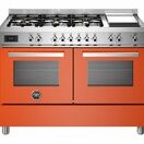 Bertazzoni Professional 120cm Range Cooker Twin Dual Fuel Orange PRO126G2EART additional 1