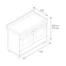 Bertazzoni Professional 120cm Range Cooker Twin Dual Fuel Black PRO126G2ENET additional 10