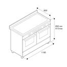 Bertazzoni Professional 120cm Range Cooker Twin Dual Fuel Red PRO126G2EROT additional 10