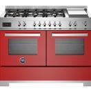 Bertazzoni Professional 120cm Range Cooker Twin Dual Fuel Red PRO126G2EROT2 additional 1