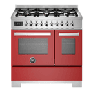 Bertazzoni Professional 90cm Range Cooker Twin Dual Fuel Red PRO96L2EROT2 additional 1