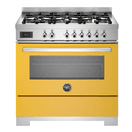 Bertazzoni Professional 90cm Range Cooker Single Oven Dual Fuel Yellow PRO96L1EGIT2 additional 1