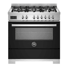 Bertazzoni Professional 90cm Range Cooker Single Oven Dual Fuel Black PRO96L1ENET2 additional 1