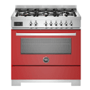 Bertazzoni Professional 90cm Range Cooker Single Oven Dual Fuel Red PRO96L1EROT2 additional 1