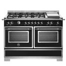 Bertazzoni Heritage 120cm Range Cooker Twin Oven Dual Fuel Black HER126G2ENET2 additional 1