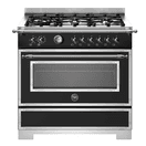 Bertazzoni Heritage 90cm Range Cooker Single Oven Dual Fuel Black HER96L1ENET2 additional 1
