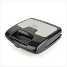 KitchenPerfected E2615BK 2 Slice Sandwich Toaster Black &amp; Steel additional 1