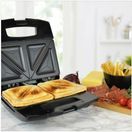 KitchenPerfected E2615BK 2 Slice Sandwich Toaster Black &amp; Steel additional 3
