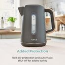 TOWER T10037G 1.7L Scandi Style Cordless Rapid Boil Kettle - Grey additional 3