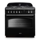 RANGEMASTER CLAS90FXDFFBL/C Classic FX 90 Dual Fuel Range Cooker Black with Chrome Trim additional 1