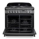 RANGEMASTER CLAS90FXDFFBL/C Classic FX 90 Dual Fuel Range Cooker Black with Chrome Trim additional 3