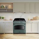 RANGEMASTER CLAS90FXDFFMG/B 90cm Classic FX Dual Fuel Mineral Green with Brass Trim additional 2