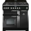RANGEMASTER CDL90DFFCB/C Classic Deluxe 90 Dual Fuel Charcoal Black with Chrome Trim additional 1