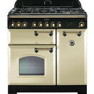 RANGEMASTER CDL90DFFCR/B Classic Deluxe 90 Dual Fuel Cream with Brass Trim additional 1