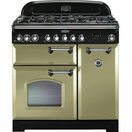 Rangemaster CDL90DFFOG/C Classic 90 Deluxe Dual Fuel Olive Green with Chrome Trim additional 1
