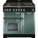 RANGEMASTER CDL90DFFMG/C Classic Deluxe 90 Dual Fuel Mineral Green with Chrome Trim additional 1