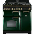 RANGEMASTER CDL90DFFRG/B Classic Deluxe 90 Dual Fuel Racing Green with Brass Trim additional 1