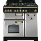 RANGEMASTER CDL90DFFRP/B Classic Deluxe 90 Dual Fuel Royal Pearl with Brass Trim additional 1