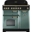 RANGEMASTER CDL90ECMG/B Classic Deluxe 90 Ceramic Mineral Green with Brass Trim additional 1