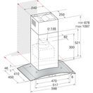 HOTPOINT PHGC64FLMX 60cm Curved Glass Chimney Hood Stainless Steel additional 5