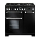 RANGEMASTER KCH90NGFBL/C Kitchener 90cm Natural Gas Black Chrome additional 1