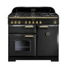 RANGEMASTER CDL100DFFBL/B Classic Deluxe 100cm Dual Fuel Black with Brass additional 1