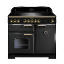 RANGEMASTER CDL100EICB/B Classic Deluxe 100cm Induction Charcoal Black with Brass additional 1