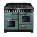 RANGEMASTER CDL110DFFMG/C Classic Deluxe 110 Dual Fuel Range Cooker - Mineral Green with Chrome additional 1