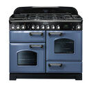 RANGEMASTER CDL110DFFSB/C 110 Classic Deluxe Dual Fuel Stone Blue with Chrome additional 1